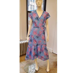Neiman Marcus Printed Wrap Dress